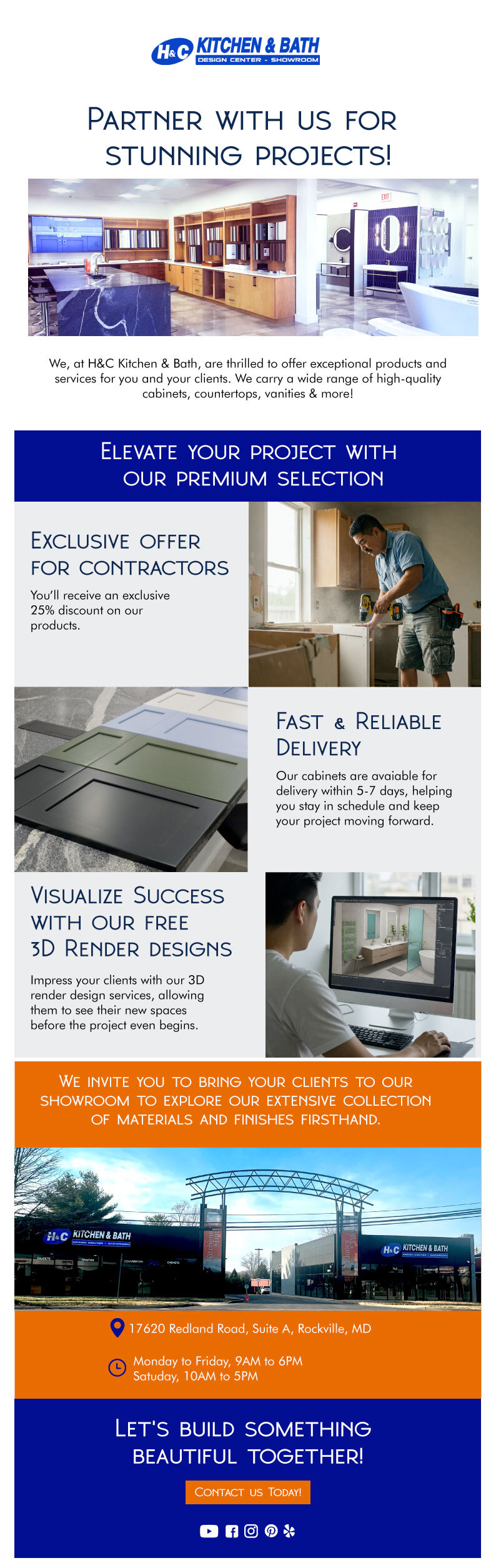 K&B Showroom Rockville suppliers for contractors