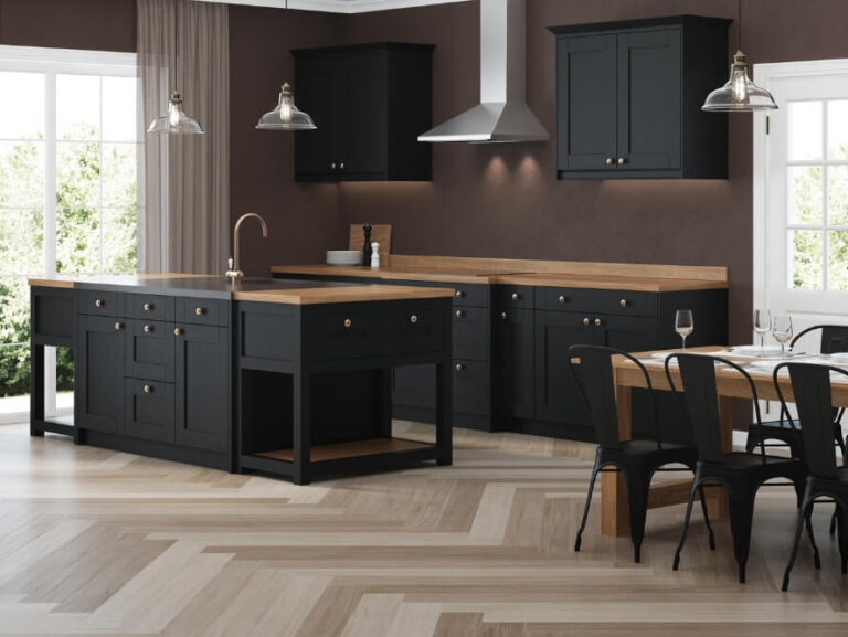 Forevermark Blaze Black Shaker Kitchen Cabinets