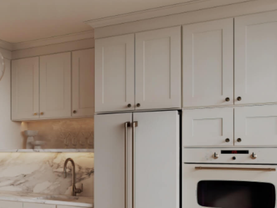 Forevermark Champagne Maple Shaker Kitchen Cabinets