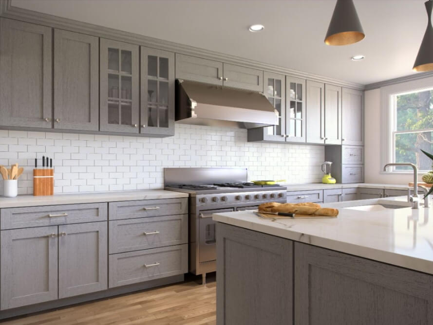 Forevermark Nova Light Grey Cabinets