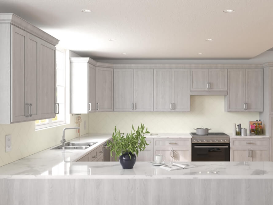 Forevermark Nova Light Grey Kitchen Cabinets