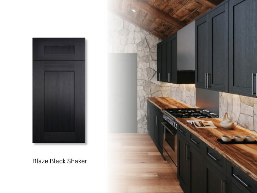 Forevermark Shaker Blaze Black Shaker Cabinets