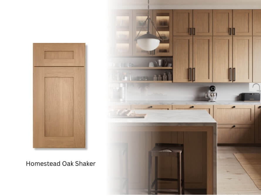 Forevermark Shaker Homestead Oak Shaker Cabinets
