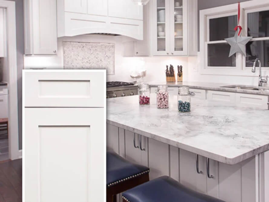 Forevermark Shaker Ice White Cabinets