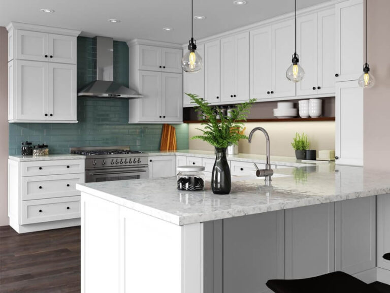 Forevermark Shaker Vista White Cabinets