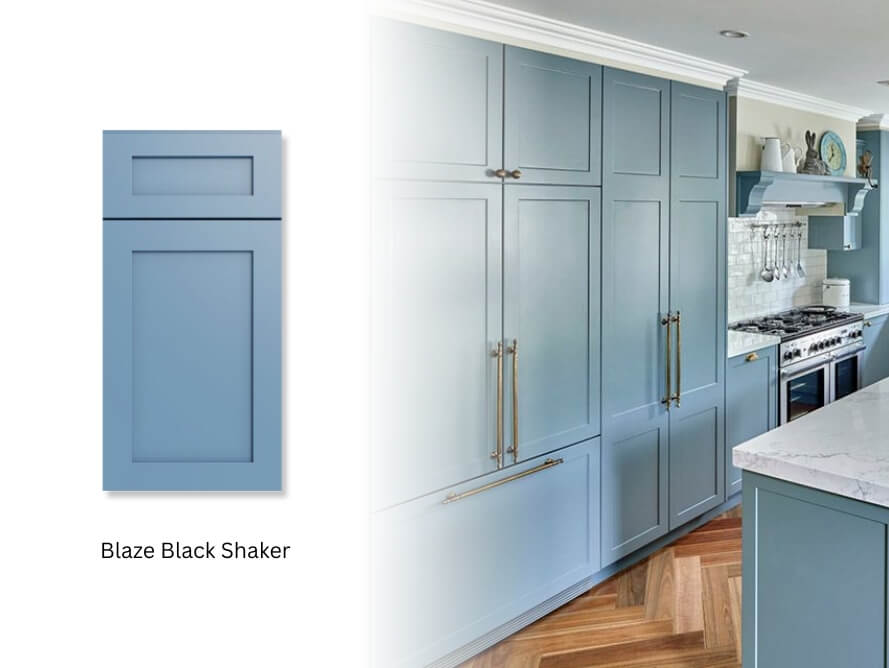 Forevermark Shaker Xterra Blue Shaker Cabinets
