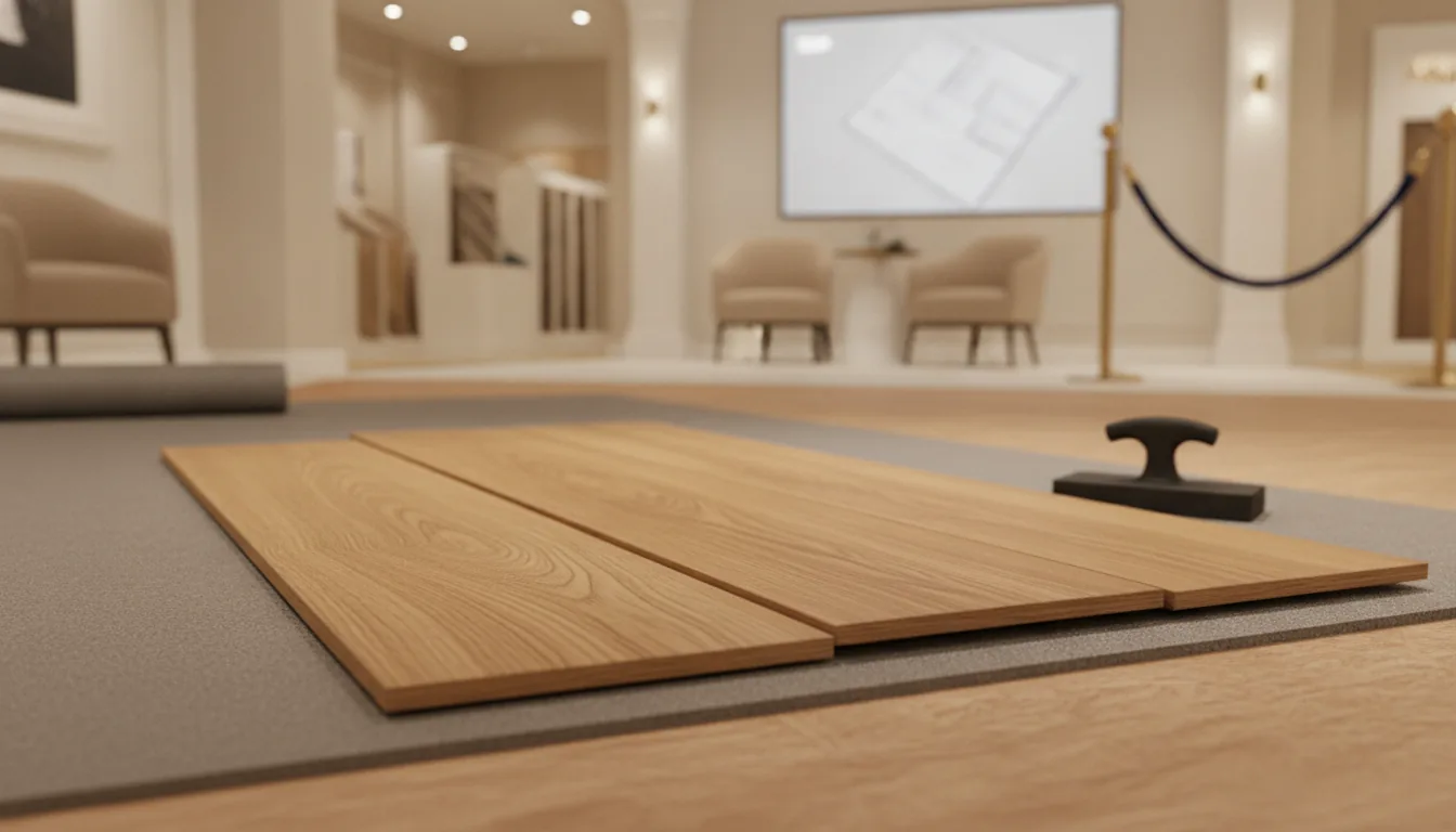 Laminate planks clicked over foam underlayment